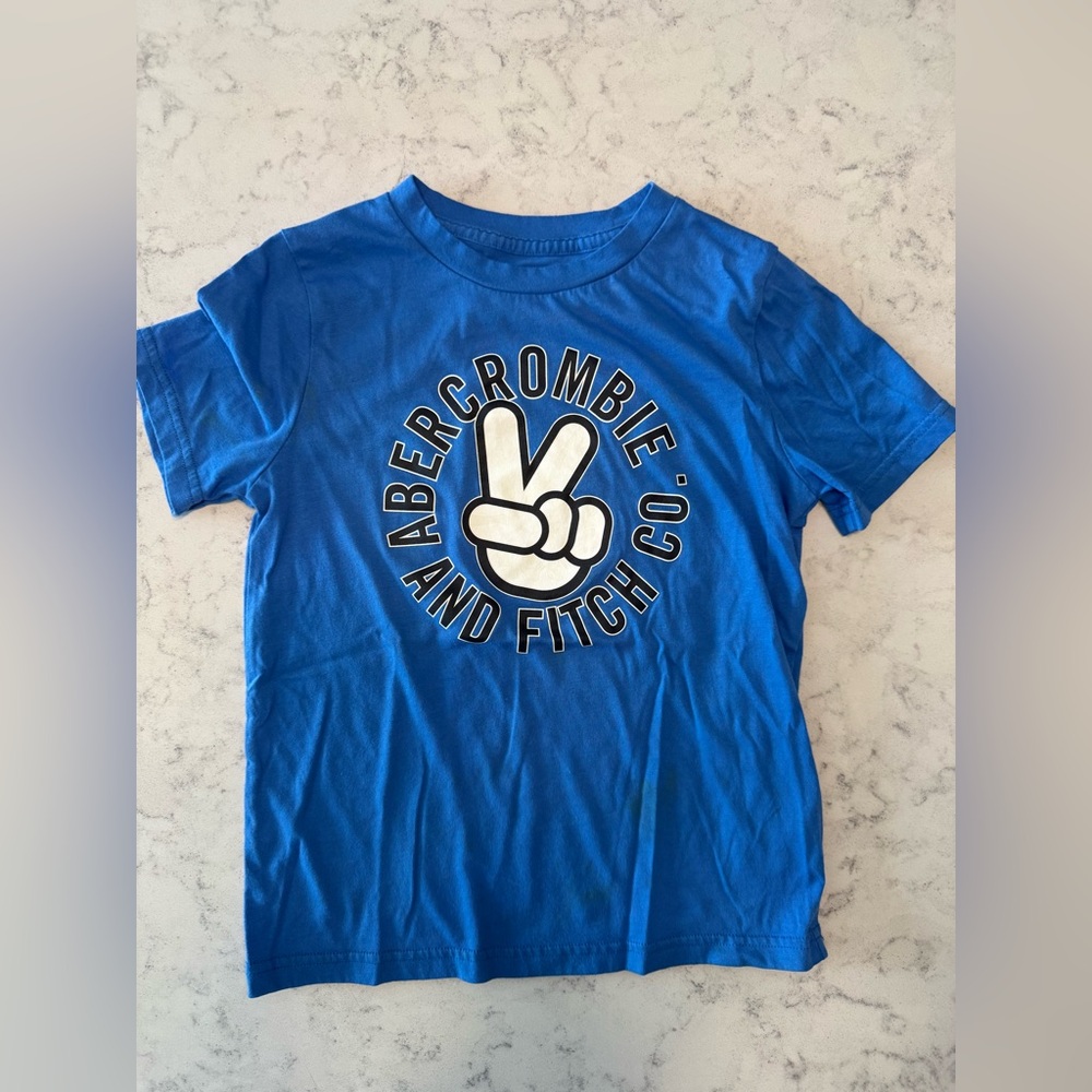 Abercrombie Kids Blue Peace Sign Graphic Tee
